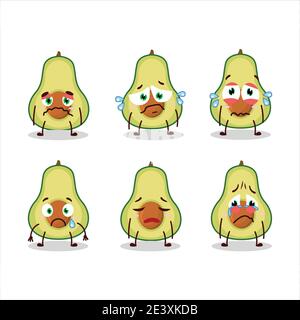 Tranche de personnage de dessin animé d'avocat avec une expression triste. Illustration vectorielle Illustration de Vecteur