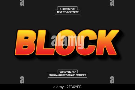 Effet de style de bloc de texte Illustration de Vecteur