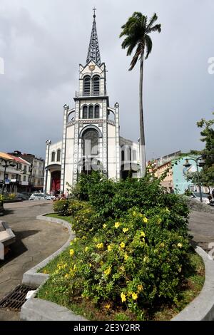 Martinique, fort-de-France : cathédrale Saint-Louis, bâtiment classé comme site historique national (monument historique français) Banque D'Images