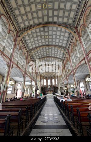 Martinique, fort de France : intérieur de la cathédrale Saint-Louis, bâtiment classé monument historique national (monument historique français) Banque D'Images