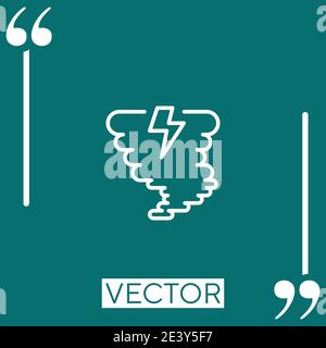 Icône de vecteur de tornade icône linéaire. Ligne avec contour modifiable Illustration de Vecteur