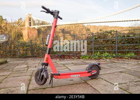 Essai de bristol pour scooter électrique VOI Banque D'Images