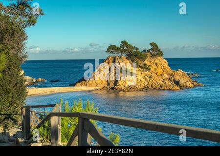 CAMI DE RONDA CHEMIN CALA CAP ROIG PLATJA D’ARO COSTA BRAVA CATALOGNE ESPAGNE Banque D'Images