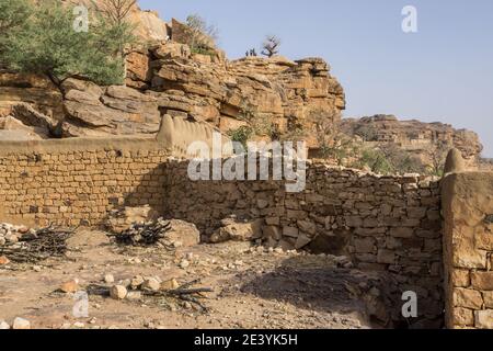 Falaise de Bandiagara (pays des Dogons), Mali Banque D'Images