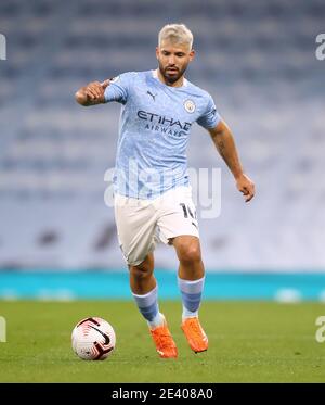 Photo du dossier datée du 17-10-2020 de Sergio Aguero de Manchester City. Date d'émission : jeudi 21 janvier 2021. Banque D'Images