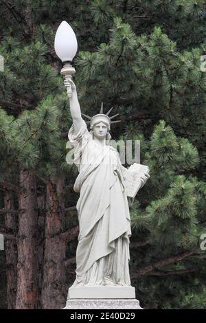 Saint Etienne, France - 21 juin 2020 : statue de la liberté dans la ville de Saint Etienne en France Banque D'Images