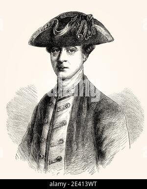 Amiral de la flotte Richard Howe, 1er comte Howe, 1726-1799, un officier de marine britannique Banque D'Images