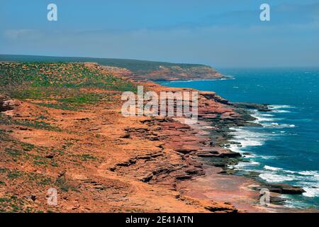 L'Australie, côte rocheuse dans les Parc National de Kalbarri Banque D'Images