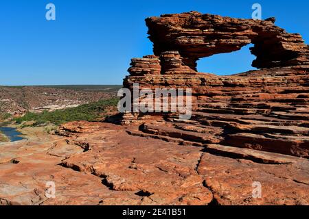 L'Australie, le Parc National de Kalbarri, nature's window et Murchison river Banque D'Images