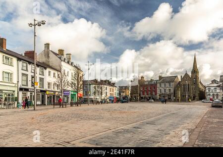 Castle Square, Caernarfon, Gwynedd, nord du pays de Galles Banque D'Images