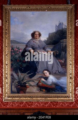 Portrait der Witwe Clicquot und ihrer Urenkelin Anne de Mortemart Banque D'Images