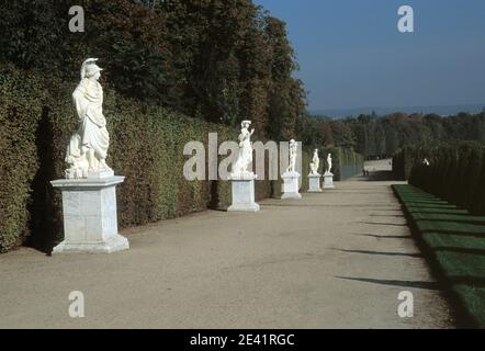 Allee mit Figuren Banque D'Images