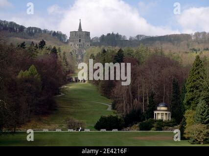 Blick vom Schloß auf den Karlsberg Banque D'Images