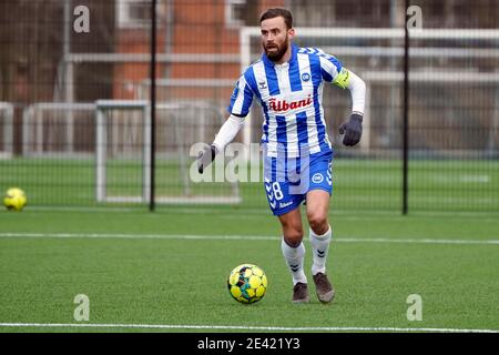 Odense, Danemark. 21 janvier 2021. Janus Drachmann (8) d'OB vu lors d'un match test entre Odense Boldklub et Esbjerg FB au terrain d'entraînement d'Odense Boldklub à Odense. (Crédit photo : Gonzales photo/Alamy Live News Banque D'Images