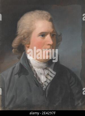 Attribué à John Russell, 1745â€"1806, British, Portrait d'un Gand appelé Edmund Burke, non daté. Pastel sur papier peint moyen, lisse et crème. Pelage , collier , conservateur , cravat , gentleman , noblesse , politicien , portrait. Burke, Edmund (1729/30-1797), homme politique et auteur Banque D'Images