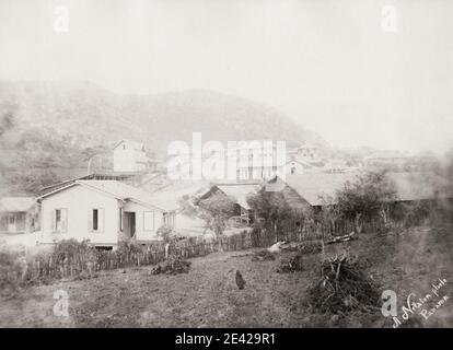 Photographie du XIXe siècle : l'image concerne la première tentative de construction du canal de Panama menée par les Français dans les années 1880 sous la supervision de Ferdinand de Lesseps. Banque D'Images