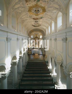 Klosterkirche, Blick von der Orgelempore nach Osten Banque D'Images