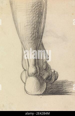 Benjamin Robert Haydon, 1786â€"1846, British, Anatomical Study of the Heel of a foot, non daté. Craie noire sur papier moyen, légèrement texturé, crème, vélin. Étude anatomique, pied Banque D'Images