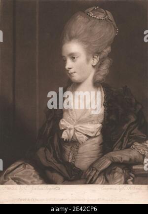 Imprimé par John Raphael Smith, 1752â€“1812, British, Miss Theophila Palmer, 1777. Mezzotint sur du papier légèrement épais, moyennement texturé, beige, couché. Gwatkin, Théophila (1757-1848) Banque D'Images