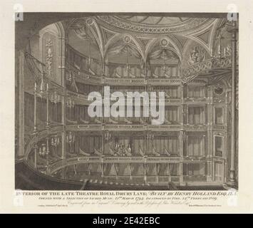 Artiste inconnu, ( Dale ), intérieur du regretté Theatre Royal, Drury Lane, 1820. Gravure. Banque D'Images