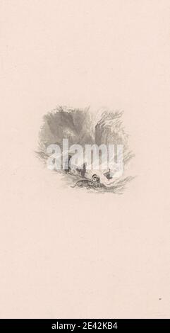 Imprimé par W. R. Smith, actif 1819â€“1851, Hospice du Grand Saint-Bernard, numéro 11 (vignette), 1830. Gravure et gravure au trait; épreuve du graveur sur papier vélin moyen, légèrement texturé, crème avec chine-collé. Banque D'Images