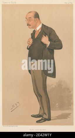 Leslie Matthew 'Spy' Ward, 1851–1922, British, politiciens - Vanity Fair - 'North Cambridgeshire', l'hon. Arthur George Brand. 19, 1884 et 1884 juillet. Chromolithographe. Banque D'Images