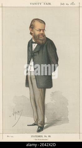 Carlo Pellegrini, 1839-1889, italien, Vanity Fair: Newspermen; 'le non conformiste', Miall, 29 juillet 1871, 1871. Chromolithographe. Banque D'Images