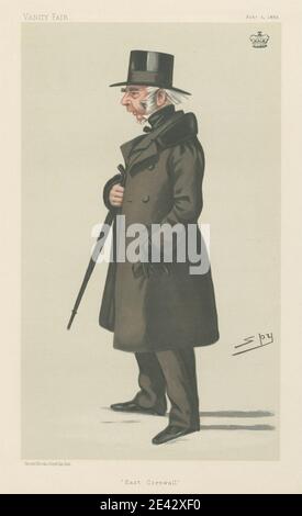 Leslie Matthew 'Spy' Ward, 1851–1922, British, politiciens - Vanity Fair. « Cornouailles de l'est ». Seigneur Robartes. 4 le 1882 février 1882. Chromolithographe. Banque D'Images