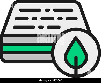 Matelas orthopédique avec matériaux organiques, matelas souple plat couleur icône. Illustration de Vecteur