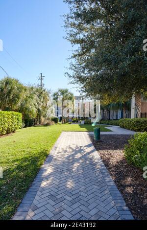 Apartment Pathway- Hyde Park, un quartier paisible de Tampa, Floride Banque D'Images
