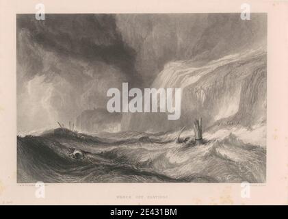 William Miller, 1796–1882, British, Wreck off Hastings, 1859-1879. Gravure en acier ( Art Journal ). Banque D'Images