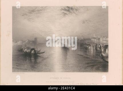James Charles Armytage, 1802â€"1897, Britannique, approche de Venise, 1859-1879. Gravure en acier. Banque D'Images