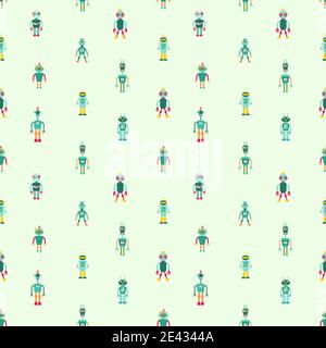 Motif sans couture Toy robots. Vêtements pour enfants - motif robot mode garçon. Illustration de Vecteur