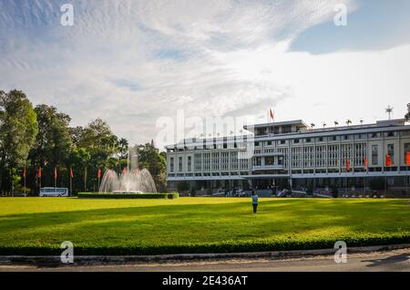 Palais de la réunification, Ho Chi Minh Ville (Saigon), Vietnam Banque D'Images