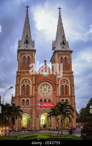 La Cathédrale Notre Dame, Ho Chi Minh Ville (Saigon), Vietnam Banque D'Images