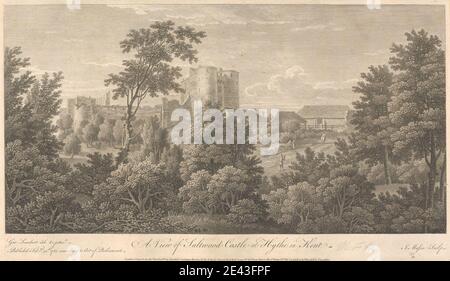 James Mason, 1710–1783, British, A View of Saltwood Castle at Hythe Kent. Gravure. Banque D'Images