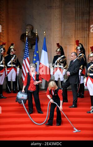 Atmosphère au Palais Rohan à Strasbourg, dans l'est de la France, le 3 avril 2009. Le sommet, qui marque le 60e anniversaire de l'organisation, se tiendra les 3 et 4 avril 2009 à Strasbourg et dans les villes allemandes voisines de Baden-Baden et Kehl. Photo de Thierry Orban/ABACAPRESS.COM Banque D'Images