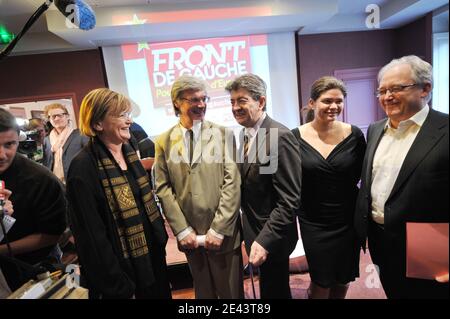 Réunion du Front de la gauche en présence de Marie-George buffet et Jean-Luc Melenson a la Maison de l'Amérique latine a Paris, France, le 7 avril 2009. Photo Mousse/ABACAPRESS.COM Banque D'Images