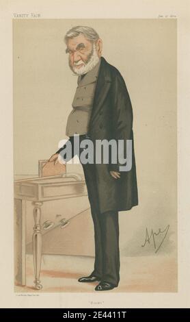 Carlo Pellegrini, 1839-1889, italien, Vanity Fair: Littéraire; 'Books', Sir Anthony Panizzi, 17 janvier 1874, 1874. Chromolithographe. Banque D'Images