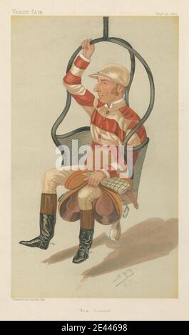 Leslie Matthew 'Spy' Ward, 1851–1922, British, Vanity Fair: Jockeys; Tom Cannon, 12 septembre 1885, 1885. Chromolithographe. Banque D'Images