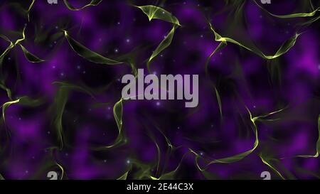 Elégant entreprise hi tech et doux Magic Cloth Wool Curtain fond et bokeh particules hi tech toile de fond. Illustration texture bannière, wal Banque D'Images