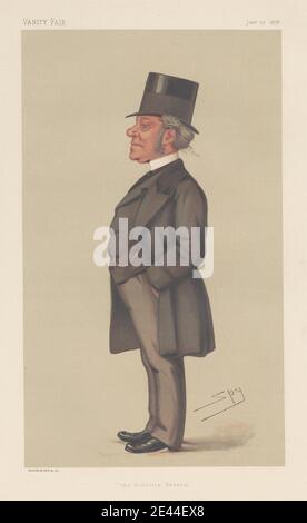 Leslie Matthew 'Spy' Ward, 1851–1922, British, Vanity Fair: Legal; 'The Solliciteur général', Hardinge Stanley Giffard, 22 juin 1878, 1878. Chromolithographe. Banque D'Images