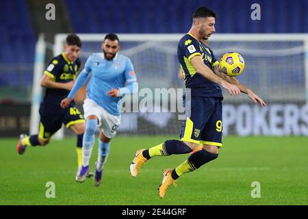 Mattia Sprocati de Parme en action pendant la coupe italienne, ronde de 16 match de football entre SS Lazio et Parme Calcio le 21 janvier 2021 au Stadio Olimpico à Rome, Italie - photo Federico Proietti / DPPI / LM Banque D'Images