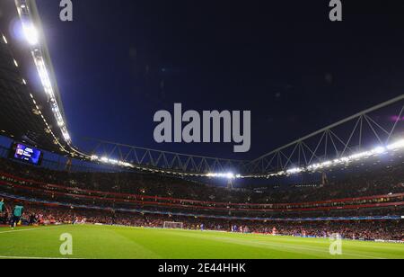 Vue du stade Emirates avant le match de football de l'UEFA Champions League, demi-finale, second Leg, Arsenal vs Manchester United au stade Emirates de Londres, Royaume-Uni, le 5 mai 2009. Manchester United a gagné 3-1. Photo de Steeve McMay/ABACAPRESS.COM Banque D'Images