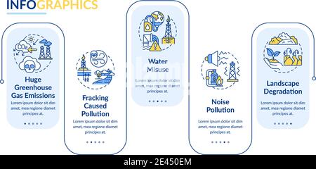 Modèle d'infographie sur les vecteurs d'émissions de gaz à effet de serre Illustration de Vecteur