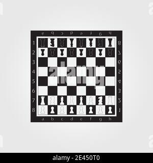 Chess Table concept d'application de jeu en ligne, jeu de stratégie Vector Illustration de Vecteur