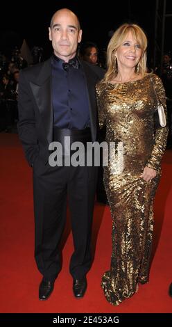 L'actrice AMÉRICAINE Rosanna Arquette et l'acteur français Jean-Marc Barr arrivent à la projection de l'Antéchrist lors du 62e Festival de Cannes au Palais des Festivals de Cannes, France, le 18 mai 2009. Photo de Nebinger-Orban/ABACAPRESS.COM Banque D'Images