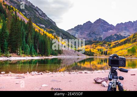 Maroon Bells Snowmass Wilderness USA Banque D'Images