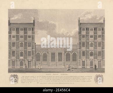 Bartholomew Howlett, 1767–1827, British, Saint Paul's School, 1825. Gravure. Banque D'Images