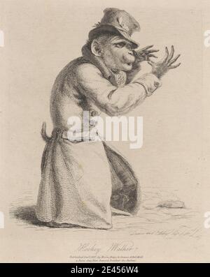 Imprimé par Thomas Landseer, 1795â€"1880, British, Hookey Walker, 1827. Gravure sur papier vélin crème, légèrement texturé, moyen. Banque D'Images